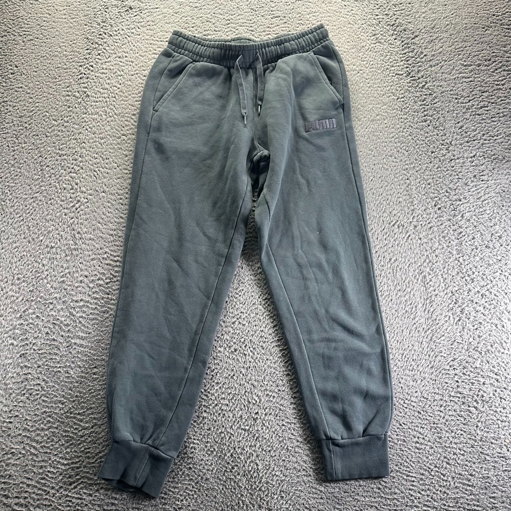 Puma Sweatpants Mens M Green Fleece‎ Lined Jogger Tapered Performance Basketball